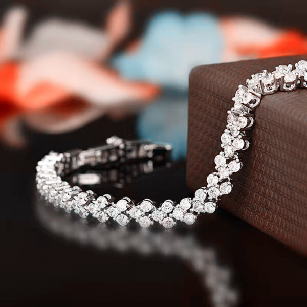 Fashion Women's Crystal Bracelet Gold And Silver Rose Gold Color Bracelet  Magnetic Therapy Bracelet Health Jewelry - Image 6