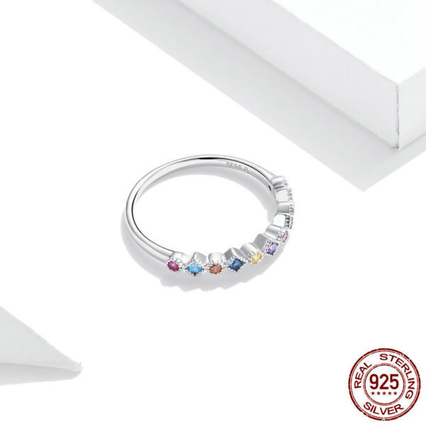 Platinum-plated Colored Zircon Ring - Image 5