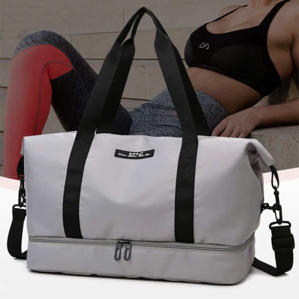 Large Capacity Travel Duffle Bag With Shoes Compartment Portable Sports Gym Fitness Waterfproof Shoulder Bag Weekender Overnight Handbag Women - Image 10