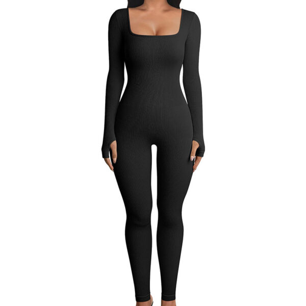 Seamless Jumpsuit Long Sleeve Shapewear Hip Lift Yoga Jumpsuit Sports Jumpsuit Bodysuits - Image 2