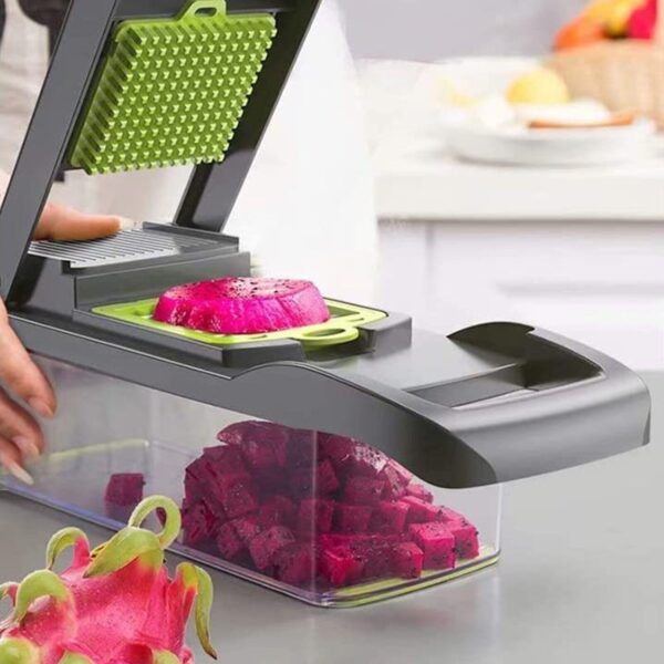 Vegetable Chopper, Salad Fruit Vegetable Food Chopper Slicer Peeler 15 In 1 - Image 7