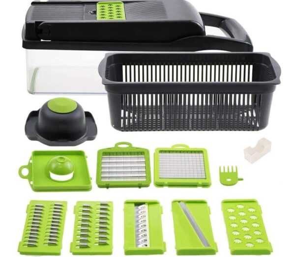 Vegetable Chopper, Salad Fruit Vegetable Food Chopper Slicer Peeler 15 In 1 - Image 5