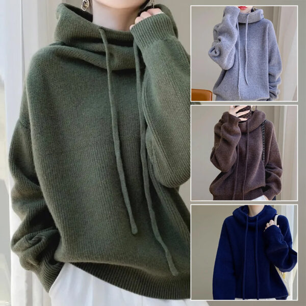 Women's Sweater Thicken Lazy Style All-match Long-sleeved Autumn Winter Warm Casual Sweater For Women