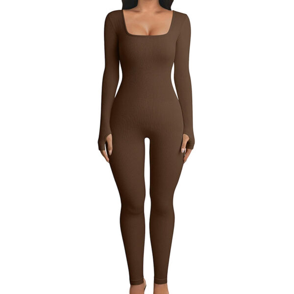 Seamless Jumpsuit Long Sleeve Shapewear Hip Lift Yoga Jumpsuit Sports Jumpsuit Bodysuits - Image 4