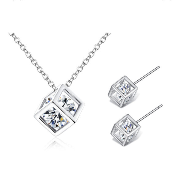 Rubik's Cube Zircon Set Temperament Flash Diamond Water Cube