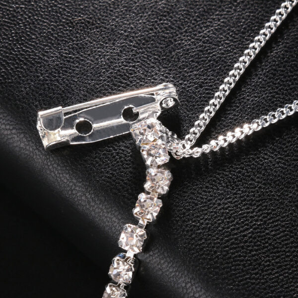 Multi-layer Back Chain Bridal Wedding Dress Accessories Rhinestone Tassel - Image 3