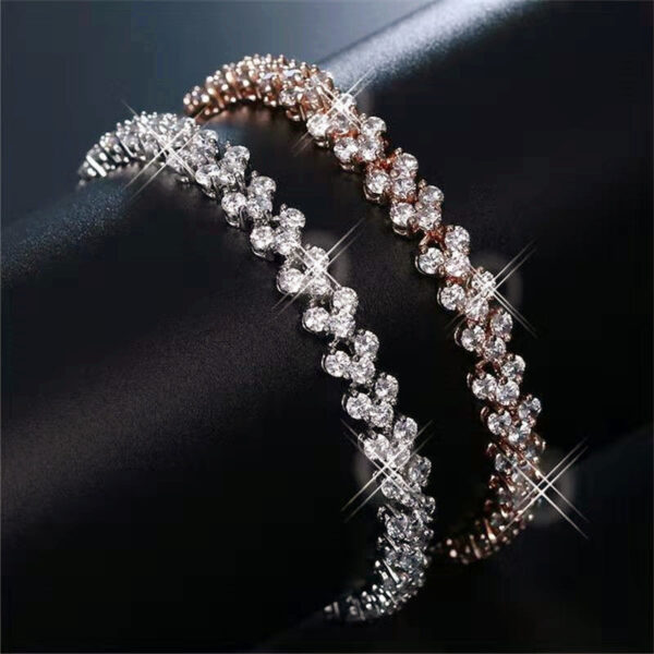 Fashion Women's Crystal Bracelet Gold And Silver Rose Gold Color Bracelet  Magnetic Therapy Bracelet Health Jewelry - Image 9