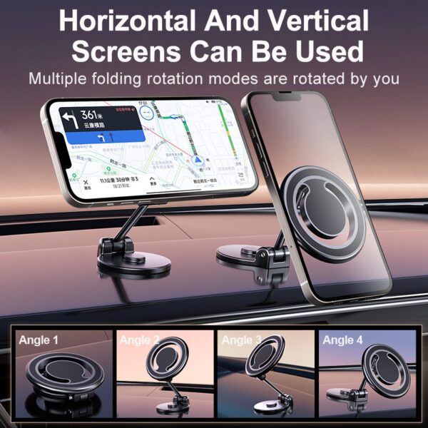 Magnetic Phone Holder For Car, Powerful Magnets Military  Grade Suction Car Phone Holder Mount Dashboard Windshield Cell Phone Holder Phone Stand For Car Android Automobile Cradle - Image 6