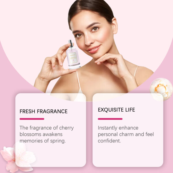 EELHOE Cherry Blossom Body Hair Eau De Parfum Spray Elegant Dating Atmosphere Natural Niche Eau De Parfum Spray - Image 5