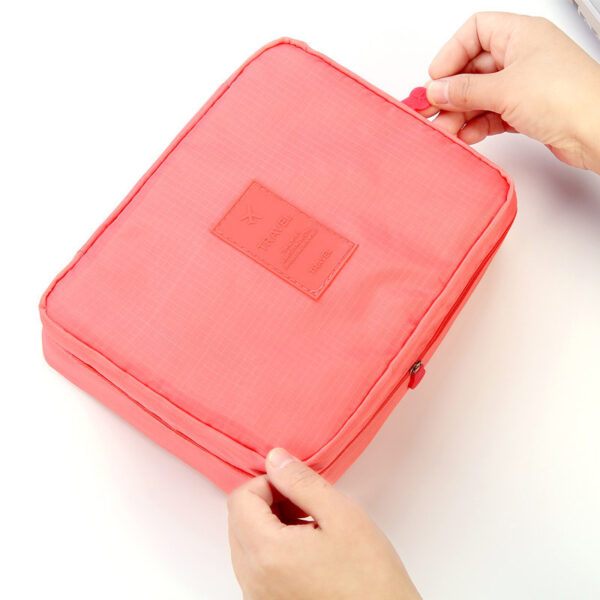 Portable Cosmetic Bag Waterproof Divider Multi-grid Pockets Toiletry Bags Travel Storage Handbags Women Make Up Bag - Image 2