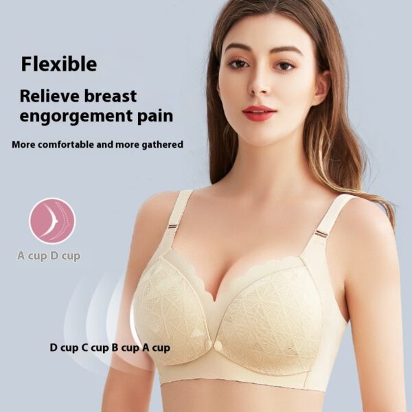 No Steel Ring Pure Cotton Large Size Nursing Bra