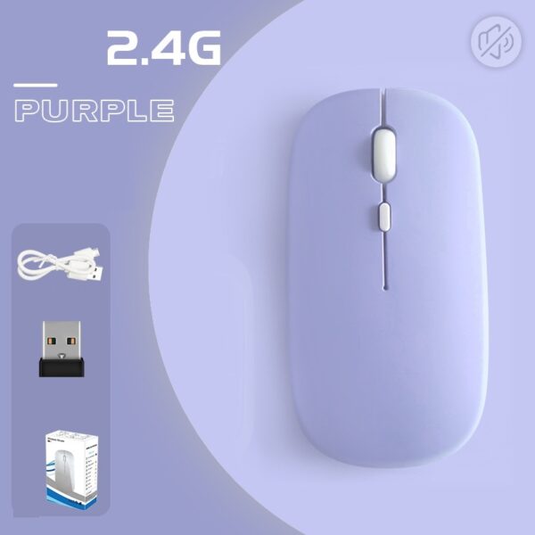 Macaron Color Wireless Bluetooth Mobile Phone Tablet Mouse - Image 4