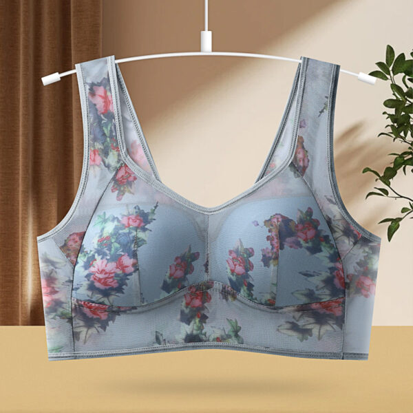 Underwear One-piece Fixed Cup Without Steel Ring Printing Vest Bra - Image 8