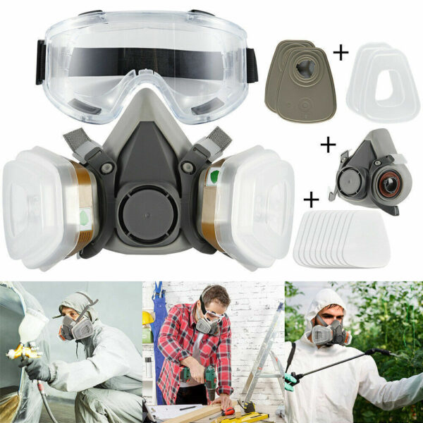 Full Face Mask 6200 Gas Mask Facepiece Spray Respirator Filter Chemical - Image 5