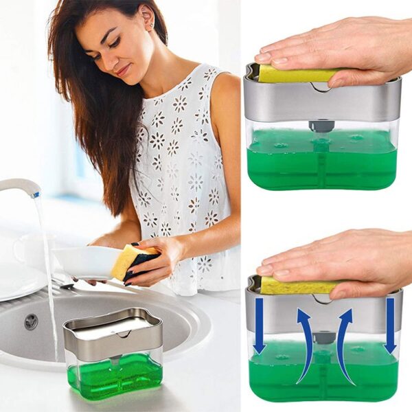 Multifunction Soap Dispenser Sponge Caddy  Kitchen Rack Creative Bathroom Washing Soap Storage Box