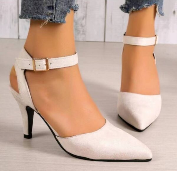 Pointed-toe Square Buckle Shoes High Heels Fashion - Image 5