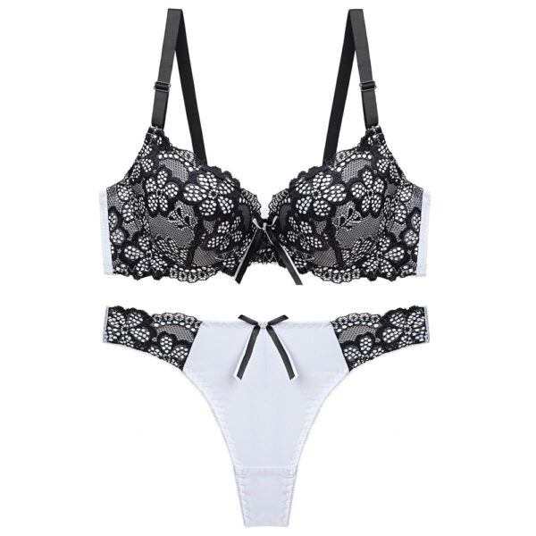 Underwear Push Up Lace Bra Adjustable Bra Set - Image 2