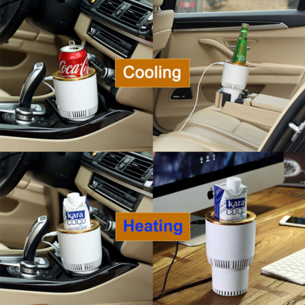 Car Heater & Cooler Cup Holder Cup Drink Holder Portable Water Heater Mug - Image 2