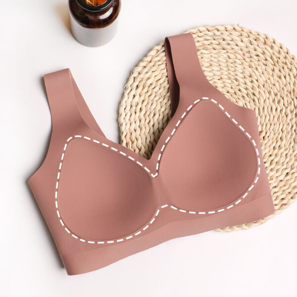 Namijiao New Air Traceless Underwear Women"s Air Rimless Bra Integrated Fixed Cup Sleeping Bra - Image 6