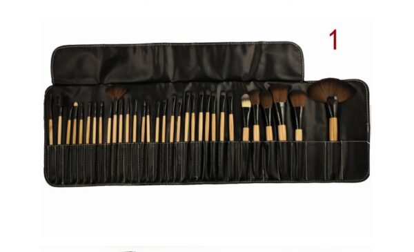 32 black wood color rayon makeup brush professional makeup brush set