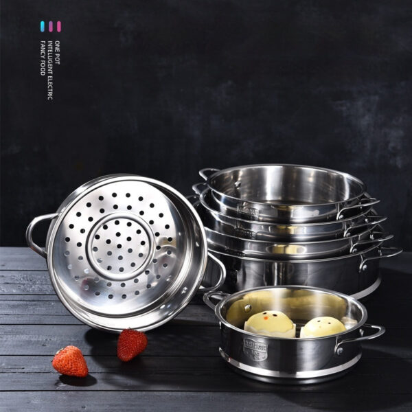 Electric Caldron Universal Steaming Rack 304 Stainless Steel Steamer With Handle - Image 9