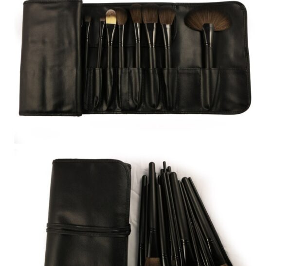 32 black wood color rayon makeup brush professional makeup brush set - Image 6