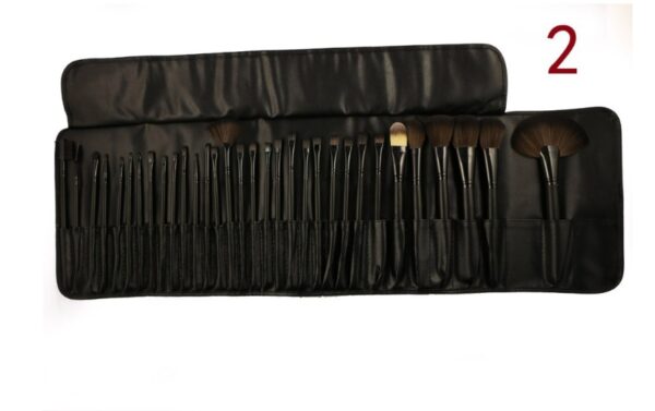 32 black wood color rayon makeup brush professional makeup brush set - Image 4