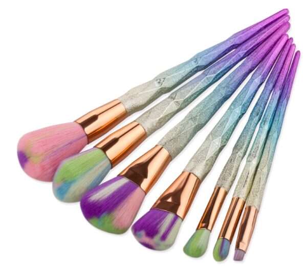 7 makeup brushes, makeup tools, diamond makeup brush foundation brush - Image 3