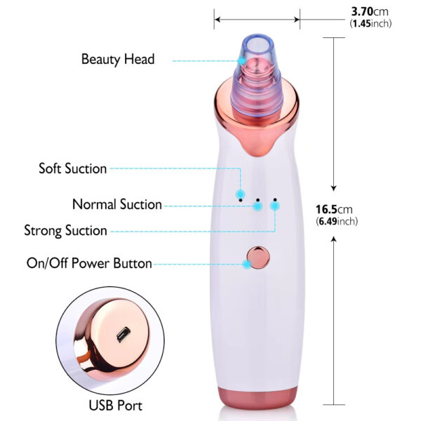 Blackhead Remover Pore Acne Pimple Removal Face T Zone Nose Water Bubble Cleaner Vacuum Suction Facial Diamond Steamer Oil Dirty - Image 7