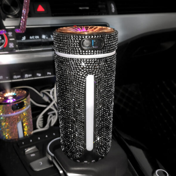 Luxury Diamond Car Humidifier LED Light Car Diffuser Auto Air Purifier Aromatherapy Diffuser Air Freshener Car Accessories For Woman - Image 5