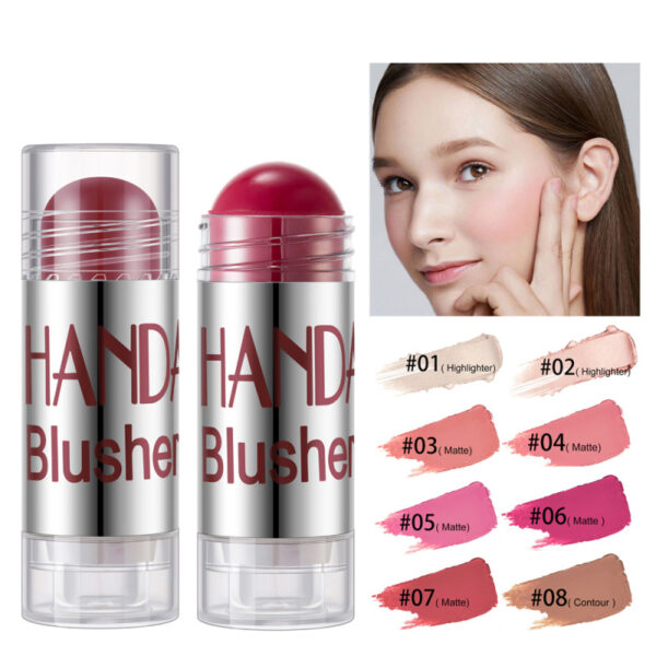 Blush Stick Face Makeup Highlighter Bronzer Contour Cream Long-lasting Facial Make Up Cosmetics Cheek Blusher Shimmer