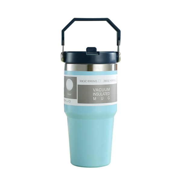 Portable Car Cup Stainless Steel Cup Travel Sports Water Bottle With Handle Cover Coffee Tumbler Cup - Image 10