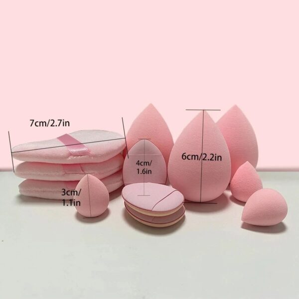 12 PCs Makeup Sponge Dry Wet Use Face Powder - Image 2