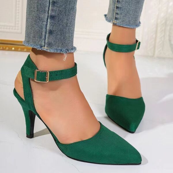 Pointed-toe Square Buckle Shoes High Heels Fashion - Image 9