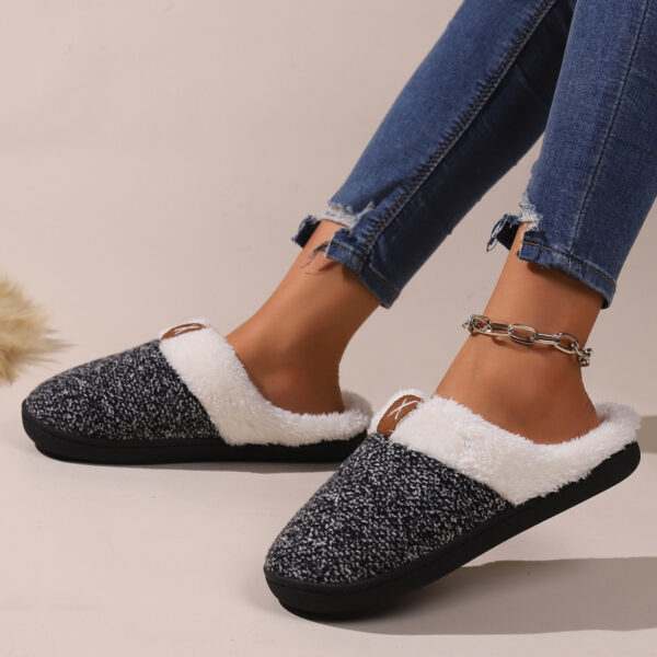 Winter Plush Slippers Fashion Thick Bottom Warm House Shoes For Women Men Indoor Bedroom Floor Slipper - Image 6