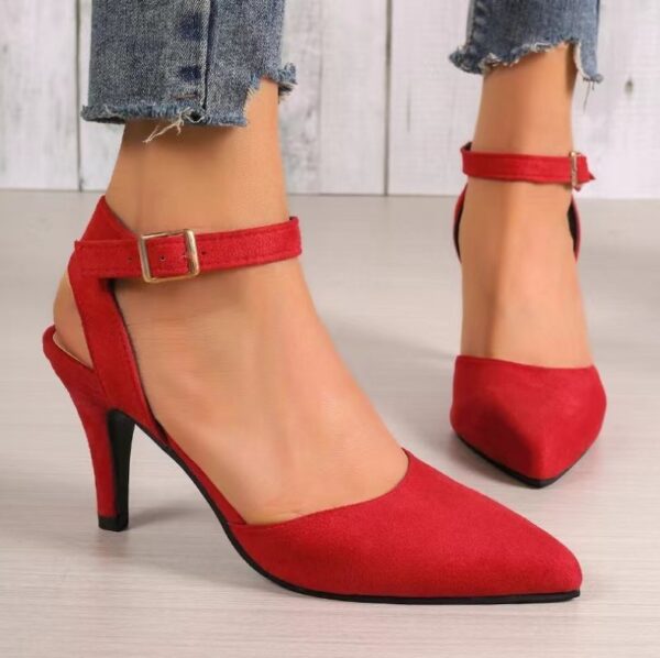 Pointed-toe Square Buckle Shoes High Heels Fashion - Image 2