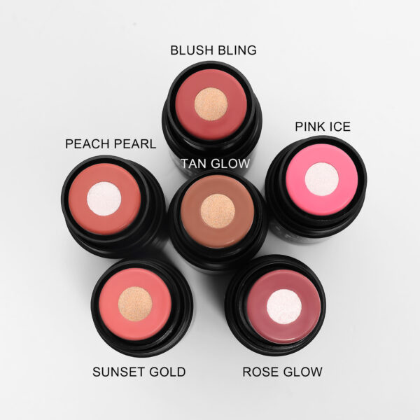 Multi-Color Sandwich Blush Stick Natural Nude Dress Brightening Color Solid Blush Shading Cream - Image 10