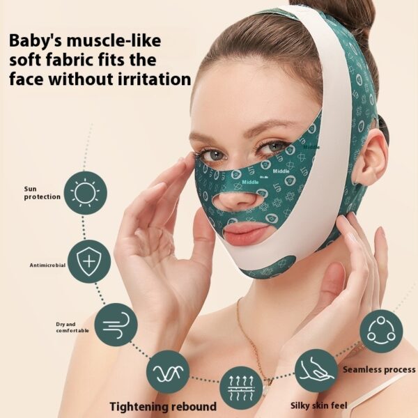 V Face Bandage Face Lifting Double Chin Shaping Lifting Firming Face Carving Face-thinning Mask - Image 3