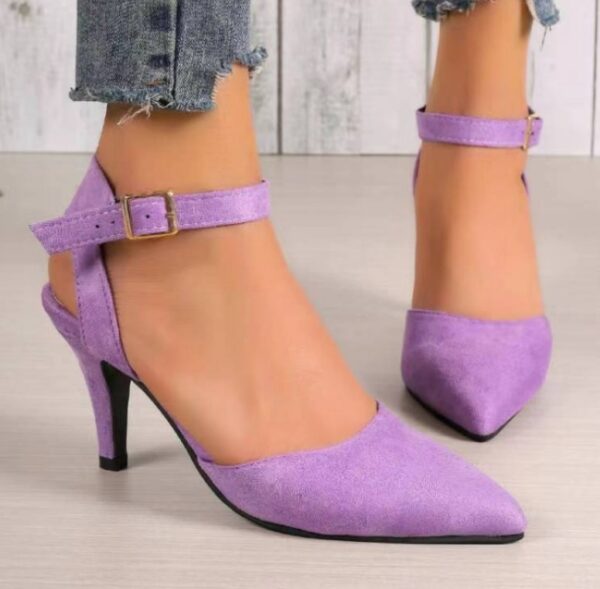 Pointed-toe Square Buckle Shoes High Heels Fashion - Image 6