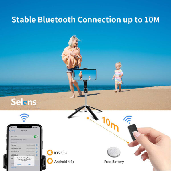 Selfie Stick Bluetooth Remote Phone Holder Tripod Stand For  Universal - Image 6