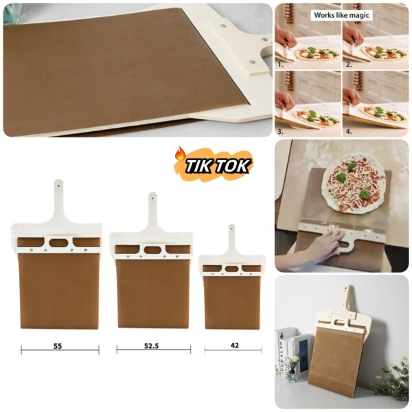 3 Sizes Sliding Pizza Peel Shovel Storage Board Pala Pizza Scorrevole Wooden Handle Transfer Pizza Kitchen Gadgets - Image 6