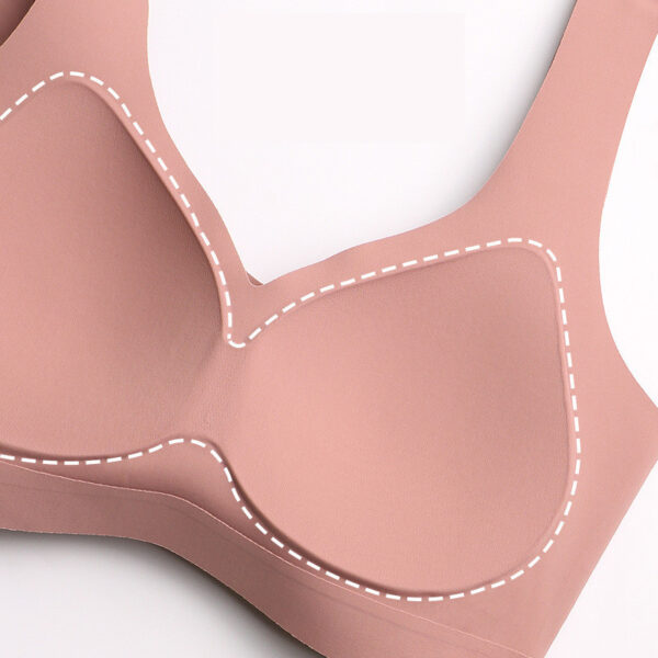 Namijiao New Air Traceless Underwear Women"s Air Rimless Bra Integrated Fixed Cup Sleeping Bra - Image 4