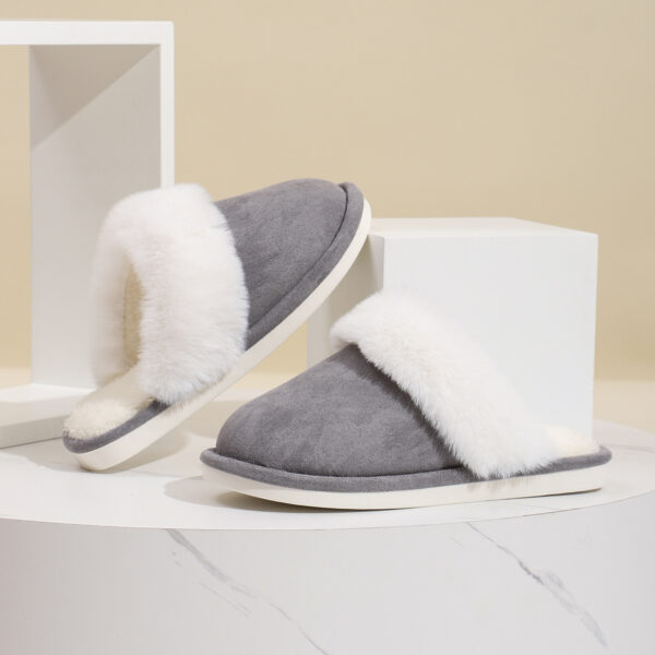 Winter Warm Plush Slippers Home Indoor Non-slip Bedroom Floor Soft Fuzzy Slipper For Couple Fashion Solid House Shoes - Image 7