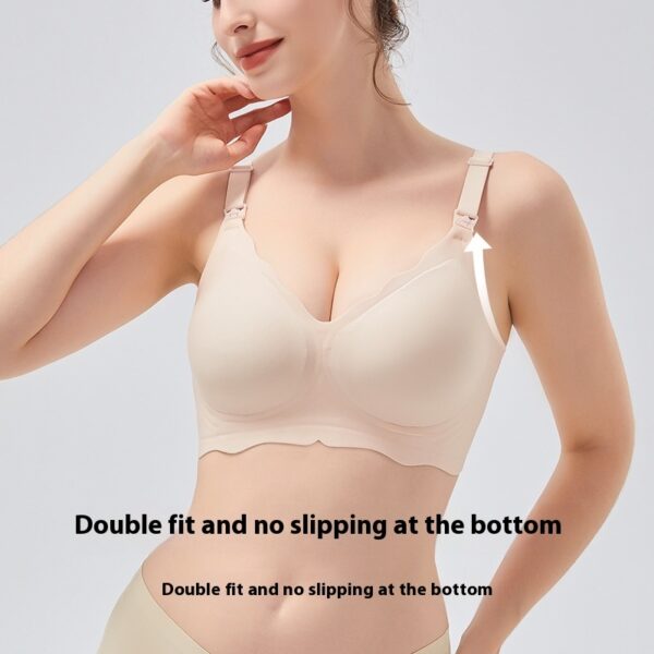 Summer Thin Gathering Nursing Bra For Pregnant Women Breastfeeding - Image 3