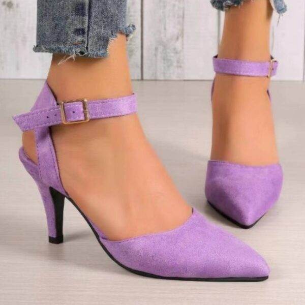 Pointed-toe Square Buckle Shoes High Heels Fashion - Image 10