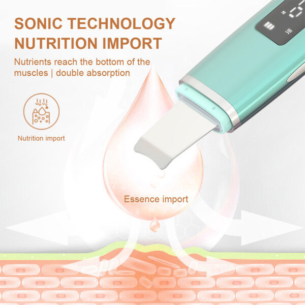 Ultrasonic Vibration Blackhead Remover Deep Cleansing Face Scrubber Pore Cleaner Lifting Machine Facial Led Peeling Shovel - Image 3