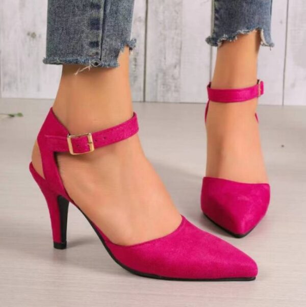 Pointed-toe Square Buckle Shoes High Heels Fashion - Image 7