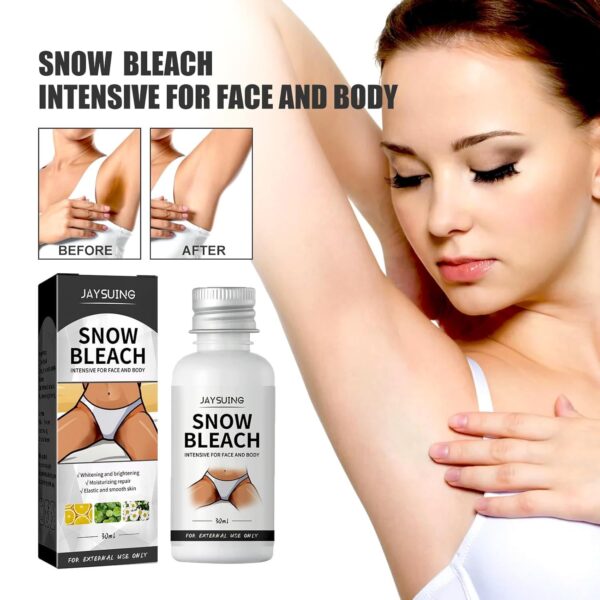 Snow Bleach Cream For Private Part For Private Part, Intimate Areas-Underarm, Neck, Armpit, Knees, Elbows, Dark Spot Remover Cream, Skin Lightening Bleaching Cream For Intimate Area Skin Lightening