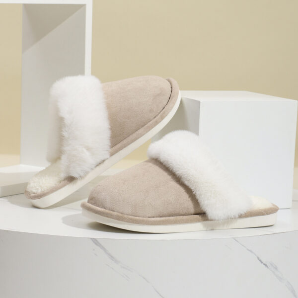 Winter Warm Plush Slippers Home Indoor Non-slip Bedroom Floor Soft Fuzzy Slipper For Couple Fashion Solid House Shoes - Image 3