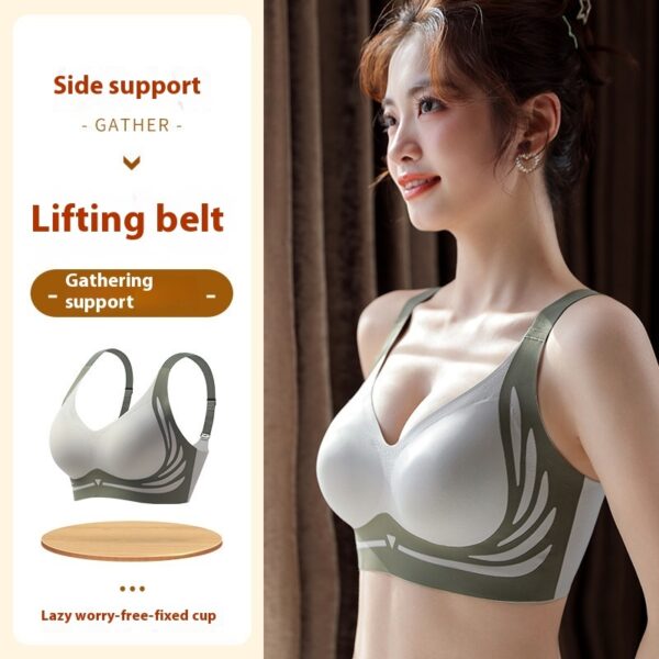 Breast Holding Soft Support Underwear Women's Adjustable Bra - Image 5